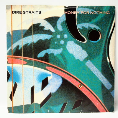 45 rpm 7吋單曲 Dire Straits 【Money for Nothing】美國首版 1984/1985