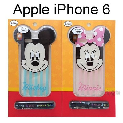 迪士尼大耳系列透明軟殼 Apple iPhone 6 4.7吋 附頸繩 米奇 米妮【Disney正版授權】