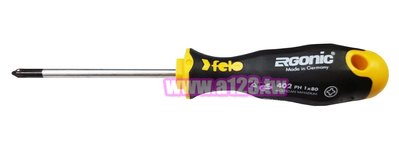 【含稅】 Felo 德國製 超軟握柄 十字起子 螺絲起子 ERGONIC® 402 PH1 x 80mm