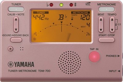 【老羊樂器店】Yamaha TDM-700P Yamaha TDM-700 玫瑰金 二合一 調音器 節拍器