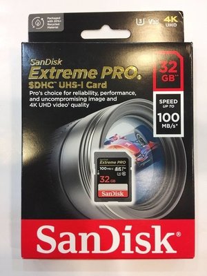 SanDisk Extreme Pro SDHC 32GB 記憶卡 SD 32G UHS-I U3 V30 100MB/s 公司貨 SDSDXXO