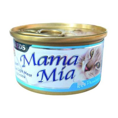SNOW的家【訂購】聖萊西 Seeds MamaMia 貓餐罐-雞肉+白身鮪魚+吻仔魚85g (80040518