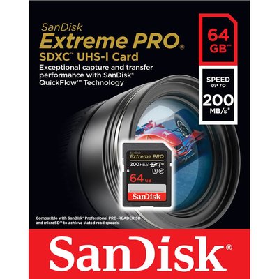 含稅附發票公司貨 SanDisk 64GB 64G Extreme Pro SD SDXC UHS-I V30