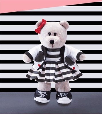 ☆STARBUCKS☆ 星巴克 日本韓國沒有的 Alice Olivia 時尚黑白條紋熊寶寶 特價500+1標無底價