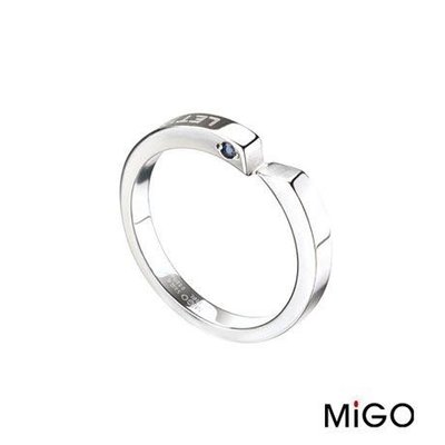 （Hueibe Shop)高質感米格Migo鋼飾牽手白鋼戒指SRD707-15