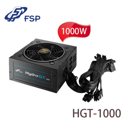【MR3C】含稅 FSP 全漢 HGT-1000 1000W HYDRO GT PRO 半模組化 金牌 電源供應器