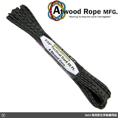 馬克斯 - Atwood 戰術版反光紋林地迷彩傘繩 / 50呎(約15M) / TCR08-WOODLAND