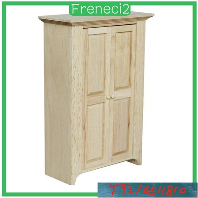 [FreneciecTW] 木製微型櫥櫃臥室客廳衣櫃1/12娃娃住宅 Y1810