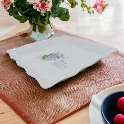 二手白色陶瓷盤花語故事用餐具飯菜盤蛋糕盤水果盤陶瓷盤