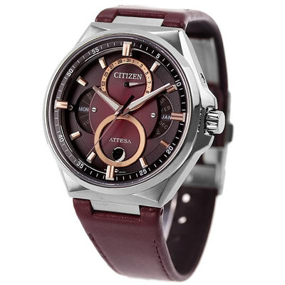 預購 CITIZEN BU0060-17W 星辰錶 手錶 42mm ATTESA 光動能 酒紅色面盤 紅色皮錶帶 男錶女錶