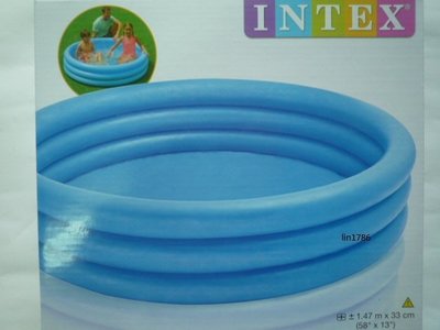 INTEX58426  3環藍色充氣游泳池兒童 遊戲球池 147cm*33cm 送修補貼數量有限 賣完為止