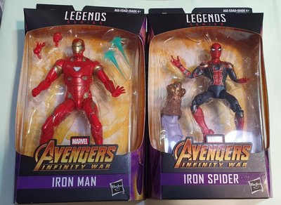 Hasbro 孩之寶 Marvel Legends ML 漫威傳奇6吋收藏全明星 無限之戰 鋼鐵人 蜘蛛人 Iron Man Iron Spider 2隻 一組