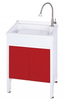 浴室的專家 *御舍精品衛浴  洗衣槽浴櫃組 60公分 (紅色)