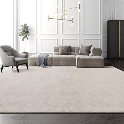 特賣-純色新西蘭羊毛客廳素色地毯北歐現代極簡輕奢臥室加厚地墊定制