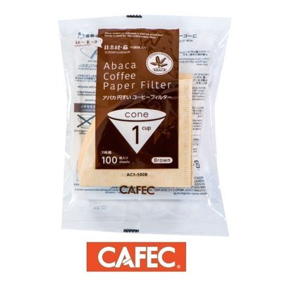 三洋產業 CAFEC 未漂白 錐形 01 濾紙 AC1-100B 100入/包✨PLAY COFFEE