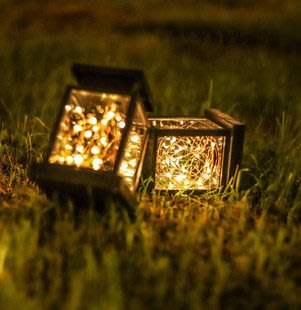 🎏🇹🇼綠市集☘️太陽能燈光控 新款太陽能30L銅線燈 黃光/彩 歐式LED燈花園燈A0118