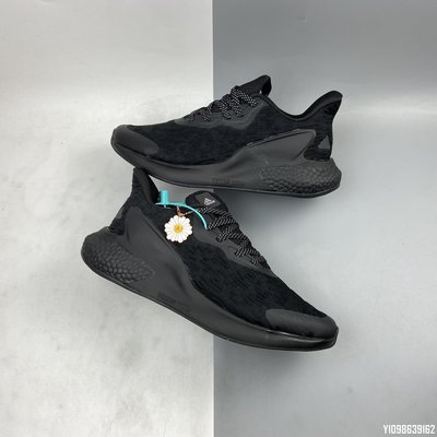 adidas Alphaboost System M   FX1125 阿爾法火山爆米花休閒運動慢跑鞋 針織 黑武士