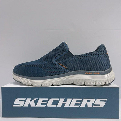 SKECHERS FLEX ADVANTAGE 4.0 男生 藍色 舒適 寬楦 運動 休閒鞋 232239WNVY