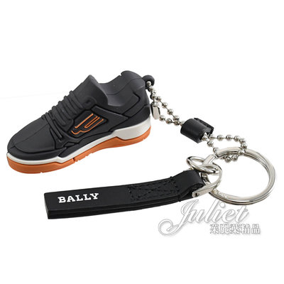 【茱麗葉精品】全新商品 BALLY 專櫃商品 6301274 BALLY CHAMPION球鞋造型鑰匙圈吊飾.深灰 現貨