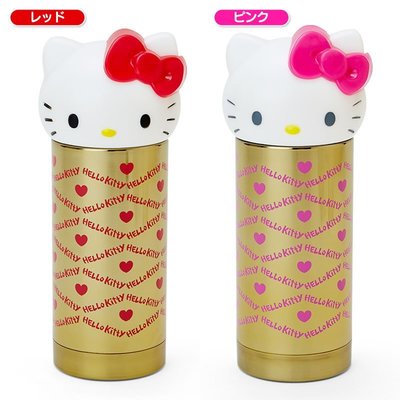 ♡fens house♡日本進口 kitty 愛心 立體大頭 造型 不鏽鋼 保溫 保冷 水壺 保溫杯 隨身杯~兩款分售