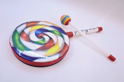 【老羊樂器店】棒棒糖鼓 含鼓棒 Lollipop Drum  6吋 兒童樂器玩具
