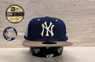 New Era NY Yankees Ocean Khaki 59fifty 美國職棒紐約洋基世界大賽海邊藍卡其全封帽