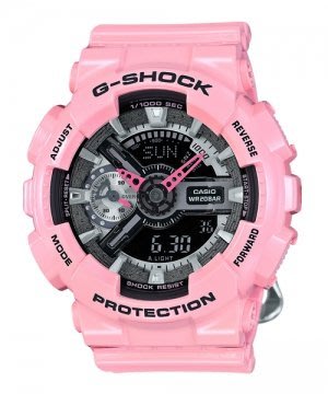 【金台鐘錶】CASIO卡西歐 G-SHOCK S系列 粉紅X黑 GMA-S110MP-4A2 GMA-S110MP