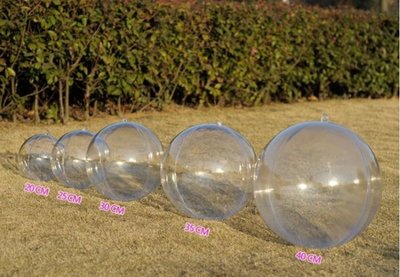 浪漫透明球 25cm 壓克力球 空心圓球高透明聖誕球塑料PS環保 食品喜糖盒 永生花球 結婚用品 婚禮佈置 乾燥花