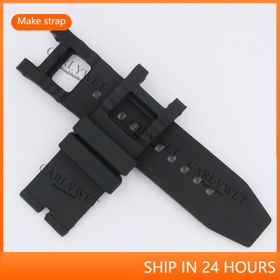 適用於 Invicta 6043 時尚風格手錶手鍊黑色錶帶防水橡膠替換錶帶特別流行 28 毫米