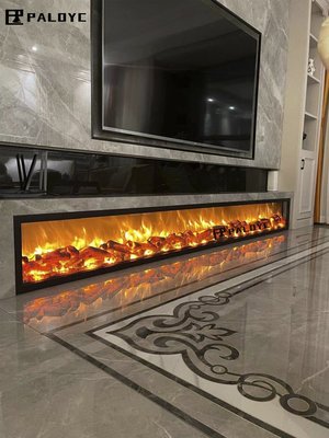 現貨            PALOYC/帕烙 壁爐歐式壁爐子仿真火焰美式壁爐裝飾嵌入式取暖簡約