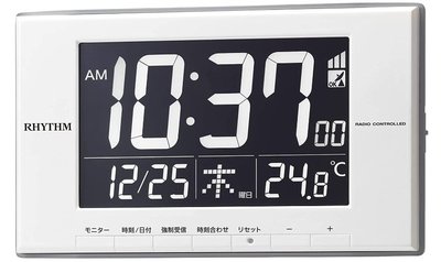 14473A 日本進口 限量品 插電電源日曆座鐘桌鐘 可壁掛鐘溫溼度計時鐘LED畫面電波時鐘