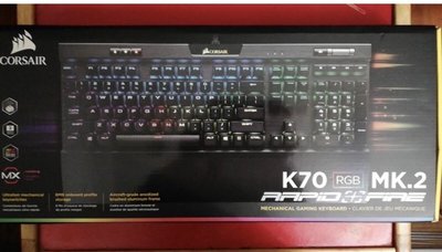 Corsair K70 RGB MK.2 RAPID FIRE機械式電競鍵盤-銀軸