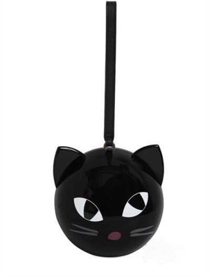 Lulu Guinness KOOKY CAT PERSPEX ORB CLUTCH黑貓頭硬殼手提包