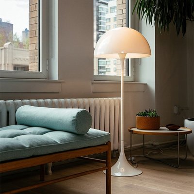 丹麥LouisPoulsen落地燈北歐設計師創意白色蘑菇客廳臥室臺地燈具-雙喜生活館