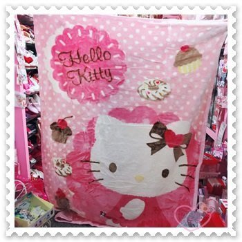♥小公主日本精品♥ Hello Kitty 毛毯 蓋毯 冷氣毯 保暖被 毯被 甜點系列 粉色 31031103