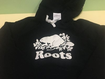 Roots logo 長袖帽T 全新 海狸連帽上衣