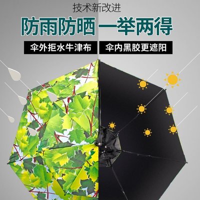 現貨-雙層防風防雨釣魚傘帽頭戴式雨傘防曬折疊頭頂雨傘帽戶外遮陽垂釣-簡約
