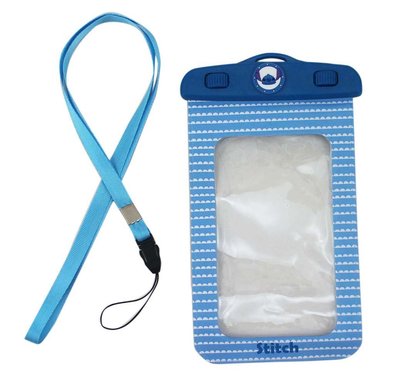 【卡漫迷】 Stitch 史迪奇 5.5吋以內 手機套 ㊣版 附掛繩 手機 防水袋 潛水袋 戲水必備 防水套