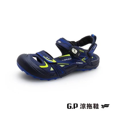 快速出貨 GP 男鞋 磁扣 護趾涼鞋 運動涼鞋 保護腳趾 耐磨 防踢 深藍 40-44號 G1642M-26