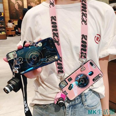 MK生活館小米11手機殼MAX3 10T 9T A3 A2復古藍光相機10S軟殼POCO M3 X3 F1斜挎掛繩mix2s A1