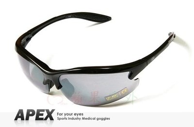 【APEX】610【黑框/墨黑鏡片】polarized 抗UV400 寶麗來偏光鏡片 運動型 太陽眼鏡 附原廠盒擦布