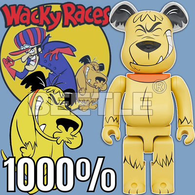 BEETLE BE@RBRICK 頑皮狗 怪車大賽 WACKY RACES MUTTLEY 庫伯力克熊 1000%