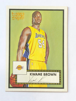 NBA 2005-06 Topps 1952 Style #116 Kwame Brown 印刷簽名
