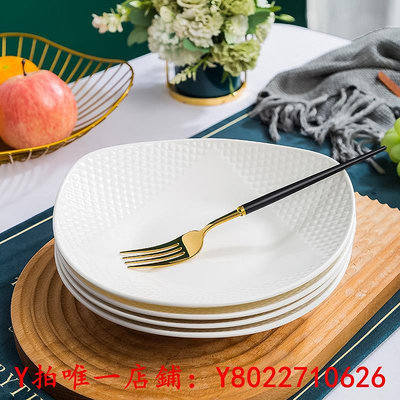 餐盤骨瓷深盤創意盤子不規則家用裝菜盤飯盤湯盤子陶瓷菜盤三角形碟子餐具