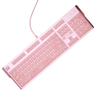 現貨 機械鍵盤粉色少女心機械鍵盤青軸紅軸104鍵臺式電腦有線筆記本外接lol吃雞cf發光可愛萌女生網紅全鍵無沖游戲專用電