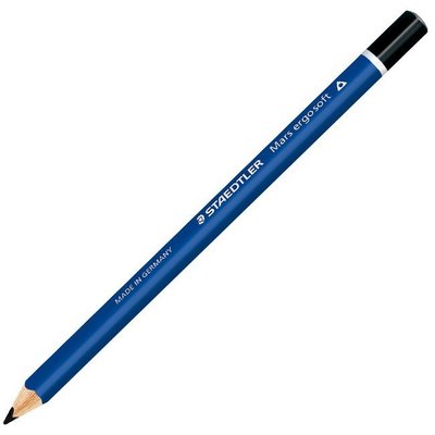 {阿治嬤} 德國 施德樓 STAEDTLER Ergosoft 全美藍桿鉛筆 加寬型 3mm 2B 一打入 MS151