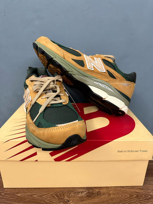 全新 公司貨【New Balance】 NB 美製復古鞋 棕綠色 M990WG3-D楦 990 英美製