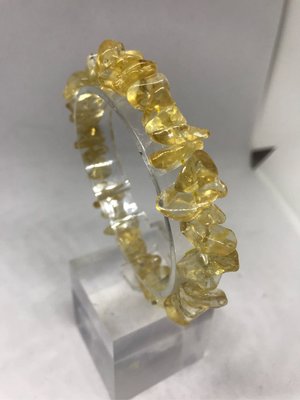 ［晶藝坊］天然黃水晶手鍊（不規則狀）1