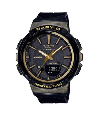 【CASIO BABY-G】BGS-100GS-1A 每小時的步數及每日的步數將以圖表顯示於手錶