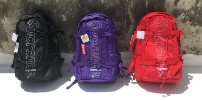 【HOMIEZ】2018 F/W Supreme 45th Backpack 後背包 紅/黑/紫